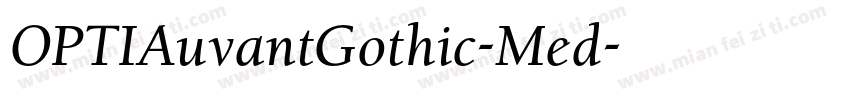 OPTIAuvantGothic-Med字体转换