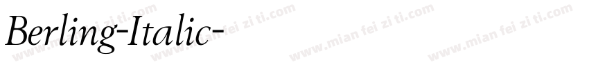 Berling-Italic字体转换
