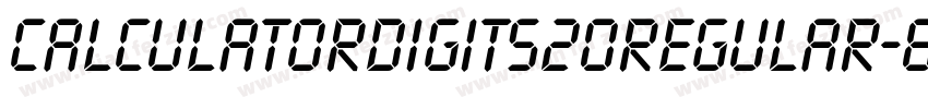 CalculatorDigits20Regular-84mA字体转换