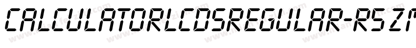 CalculatorLcdsRegular-R5ZM字体转换