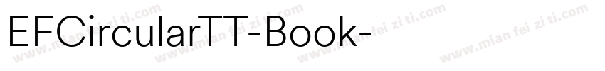 EFCircularTT-Book字体转换