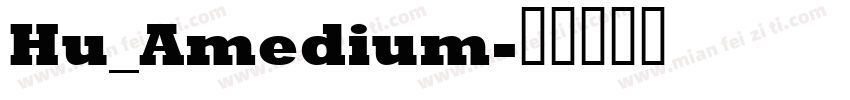 Hu_Amedium字体转换