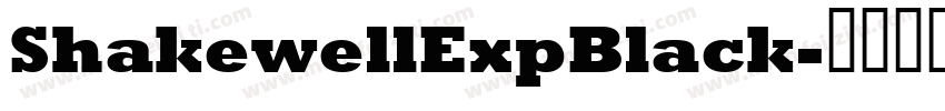 ShakewellExpBlack字体转换