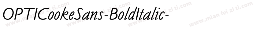 OPTICookeSans-BoldItalic字体转换