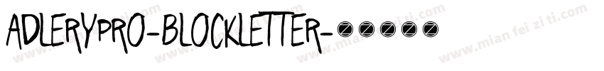 AdleryPro-Blockletter字体转换