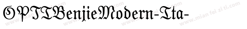 OPTIBenjieModern-Ita字体转换