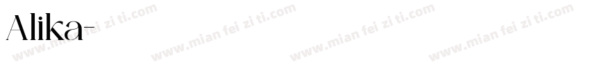 Alika字体转换