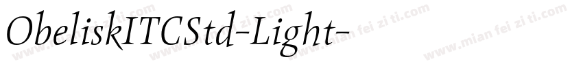 ObeliskITCStd-Light字体转换