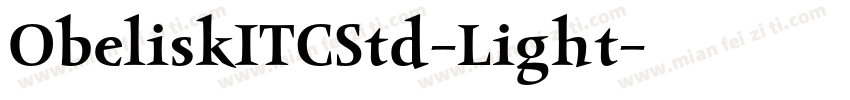 ObeliskITCStd-Light字体转换
