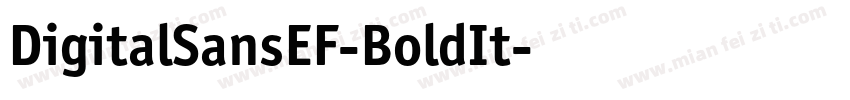 DigitalSansEF-BoldIt字体转换