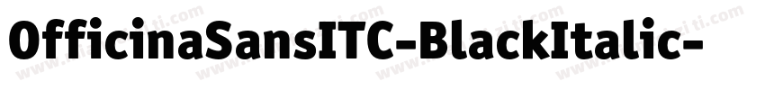 OfficinaSansITC-BlackItalic字体转换