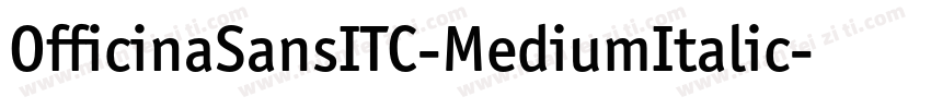 OfficinaSansITC-MediumItalic字体转换