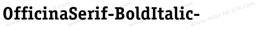 OfficinaSerif-BoldItalic字体转换