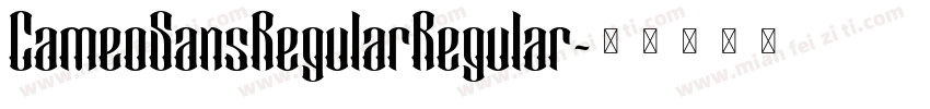 CameoSansRegularRegular字体转换