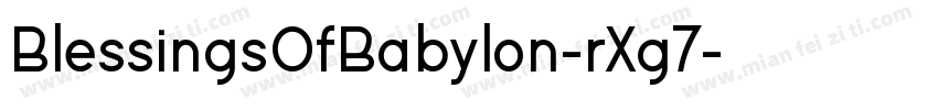 BlessingsOfBabylon-rXg7字体转换