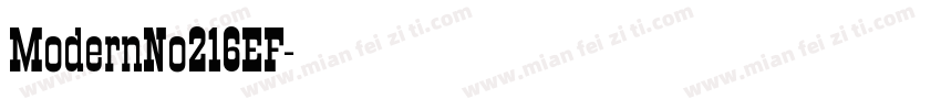 ModernNo216EF字体转换