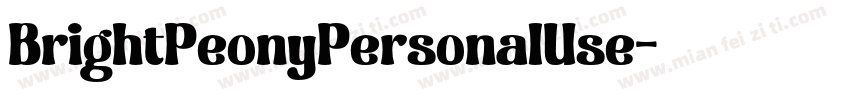 BrightPeonyPersonalUse字体转换