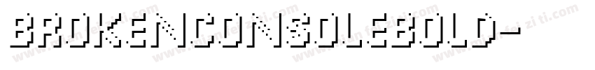 BrokenConsoleBold字体转换