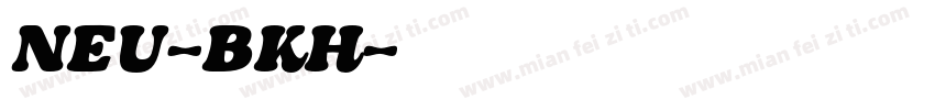 NEU-BKH字体转换