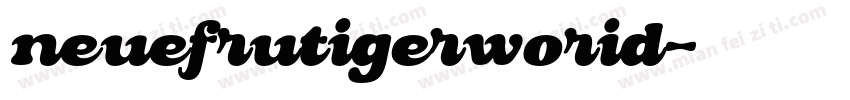 neuefrutigerworid字体转换