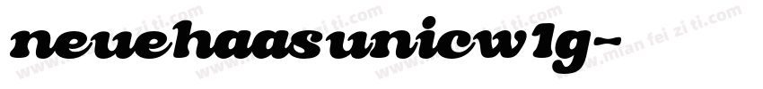neuehaasunicw1g字体转换