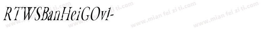 RTWSBanHeiGOv1字体转换