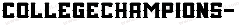 COLLEGECHAMPIONS字体转换
