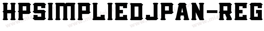 HPSimpliedjpan-Regul字体转换