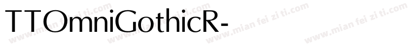 TTOmniGothicR字体转换