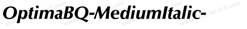 OptimaBQ-MediumItalic字体转换