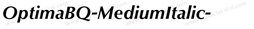 OptimaBQ-MediumItalic字体转换