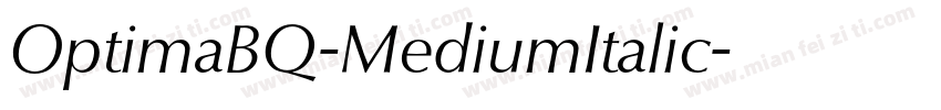 OptimaBQ-MediumItalic字体转换
