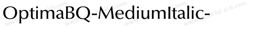 OptimaBQ-MediumItalic字体转换