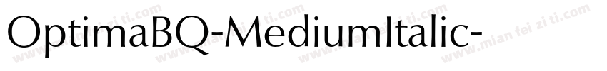 OptimaBQ-MediumItalic字体转换