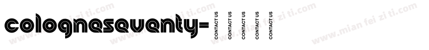 cologneseventy字体转换