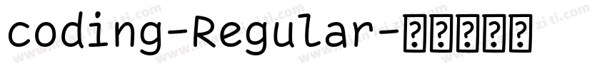 coding-Regular字体转换