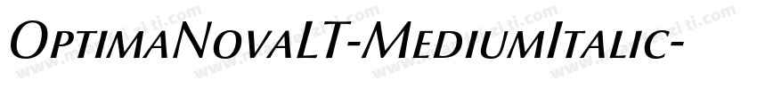 OptimaNovaLT-MediumItalic字体转换