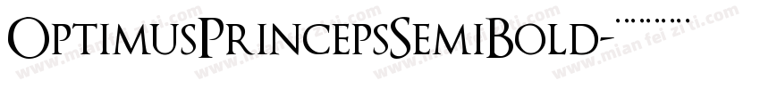 OptimusPrincepsSemiBold字体转换