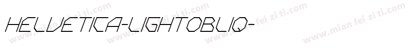 Helvetica-LightObliq字体转换