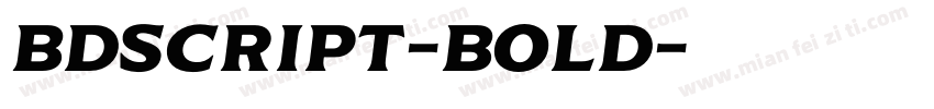 BDScript-Bold字体转换