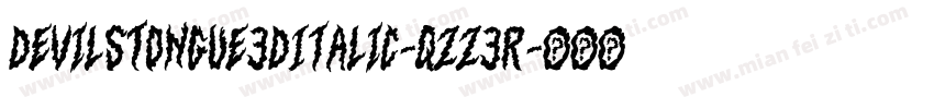 DevilsTongue3DItalic-qZZ3r字体转换