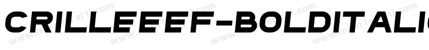 CrilleeEF-BoldItalic字体转换