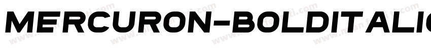 Mercuron-BoldItalic字体转换