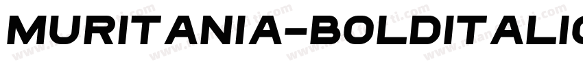 Muritania-BoldItalic字体转换