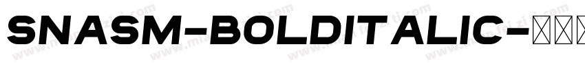 Snasm-BoldItalic字体转换