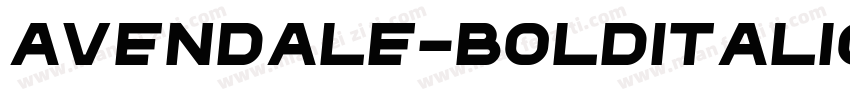 Avendale-BoldItalic字体转换