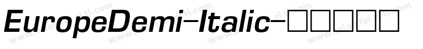 EuropeDemi-Italic字体转换