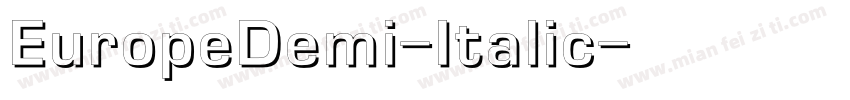 EuropeDemi-Italic字体转换