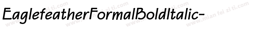 EaglefeatherFormalBoldItalic字体转换