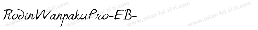 RodinWanpakuPro-EB字体转换